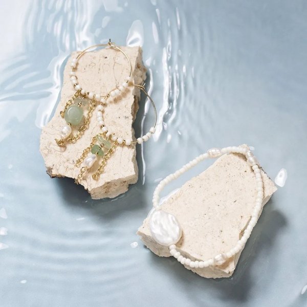 Mini DIY Kit -korut, rannekorut ja korvakorut aventuriinisekoituksesta