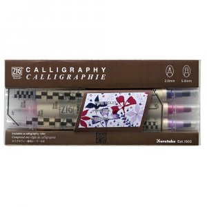 ZIG MS Kalligrafia violetti pinkki - 3-setti