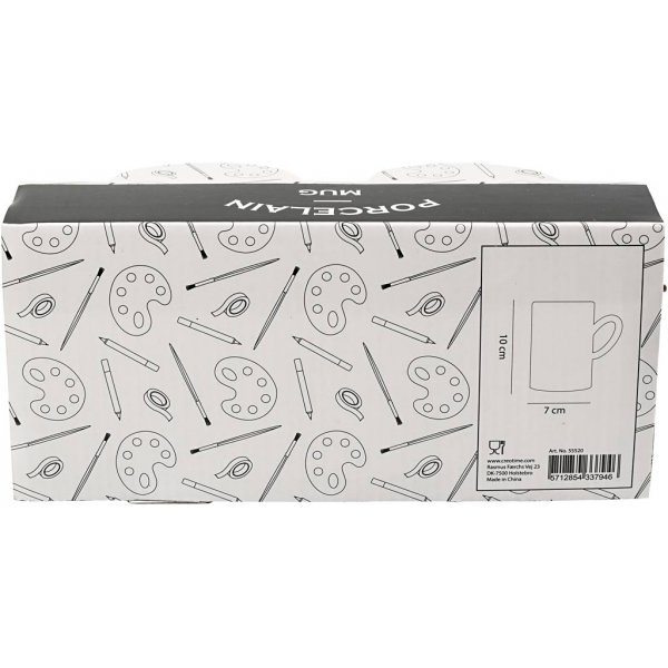 Mukit - valkoinen - K10 cm - 7,4 cm - 2 kpl