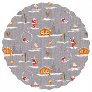 Suojapeite PVC pyre joulupukki - harmaa