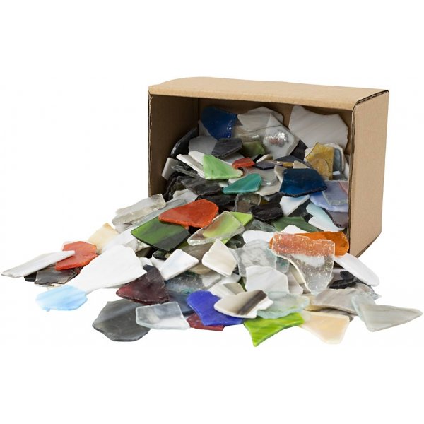 Lasimosaiikki - sekavärit - Sisältö voi vaihdella - 15-60 mm - 2 kg Lasimosaiikki - sekavärit - Sisältö voi vaihdella - 15-60 mm - 2 kg