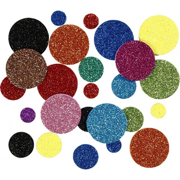 Koristeelliset kumirenkaat - sekoitettuja glittervrej - 150 kpl