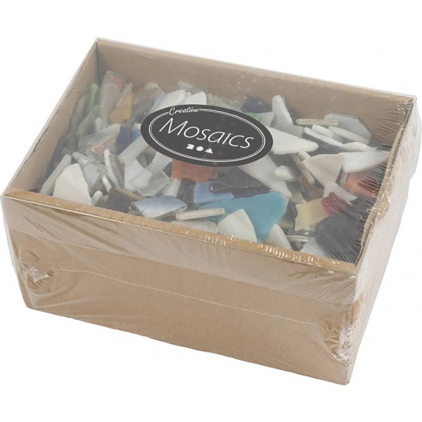 Lasimosaiikki - sekavärit - Sisältö voi vaihdella - 8-20 mm - 2 kg Lasimosaiikki - sekavärit - Sisältö voi vaihdella - 8-20 mm - 2 kg