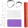 Mini DIY Kit -korut, vaalea violetti, marmoroidut korvakorut