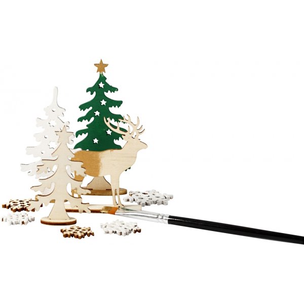 Tee-se-itse puiset hahmot - mets peurojen kanssa