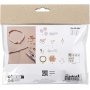 Mini DIY Kit Koruja, kaulakoruja ja rannekoruja ruusukvartsia