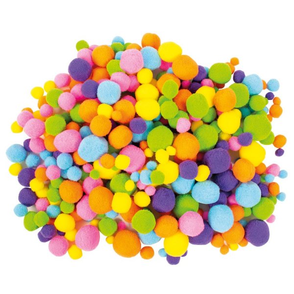 Pom-poms 500 kpl neon