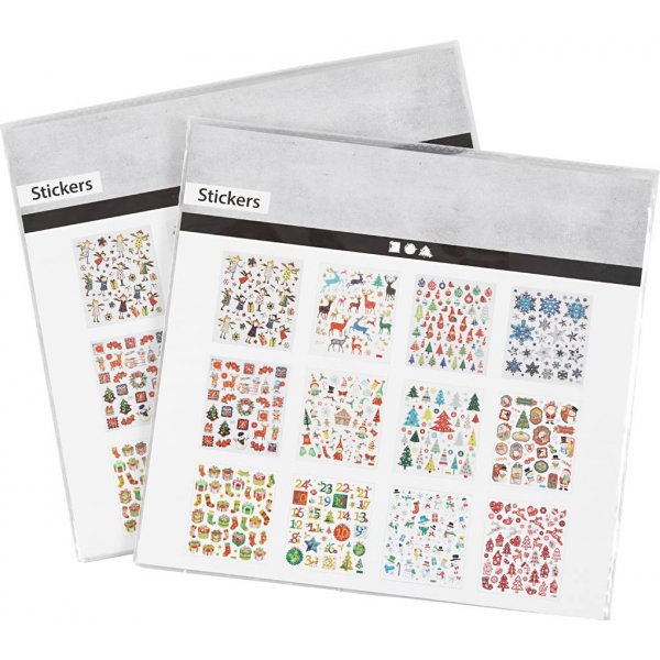 Vihko tarroilla - Joulu - 2 x 12 arkkia Vihko tarroilla - Joulu - 2 x 12 arkkia