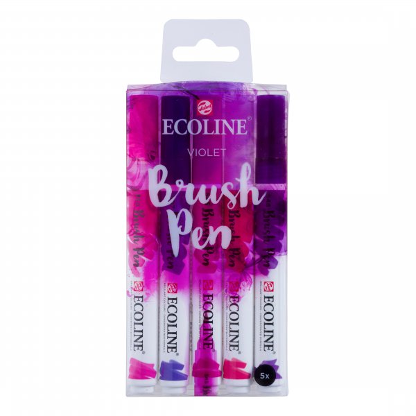 Ecoline Brush Pen 5 kpl - violetti