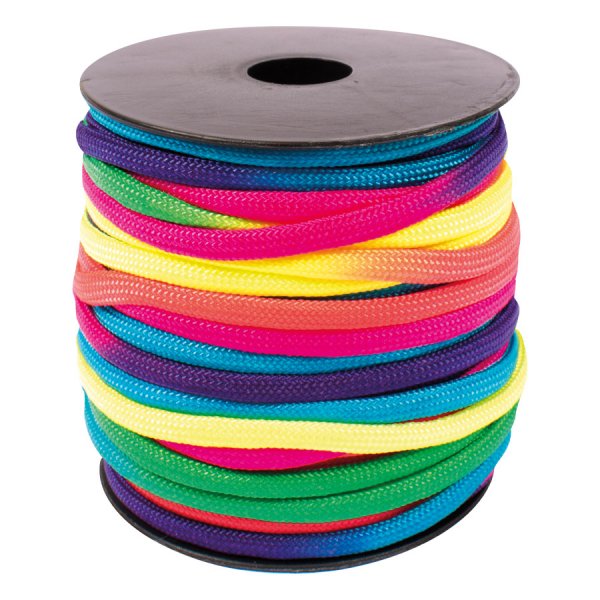 Paracord 4 mm sateenkaari neon 25 m