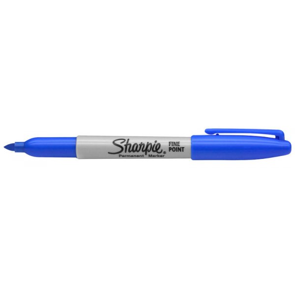 Fiber Pen Sharpie - Pysyvt markkinat - Briljanttisininen - Hieno