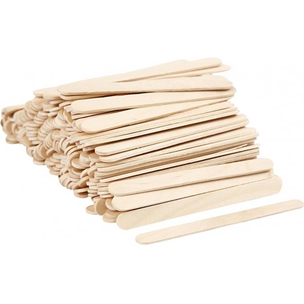 Popsicle tikkuja - 11,5 cm x 10 mm - 200 kpl Popsicle tikkuja - 11,5 cm x 10 mm - 200 kpl