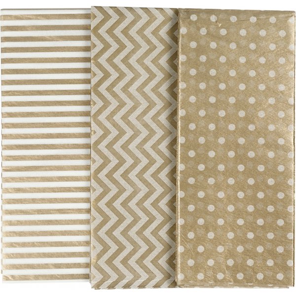 Pehmopaperi - kulta - 50 x 70 cm - 17 g -6 arkkia Pehmopaperi - kulta - 50 x 70 cm - 17 g -6 arkkia