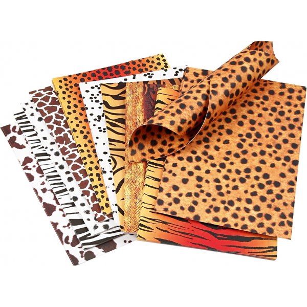 Kuvioitu pahvi - elimet - A4 - 10 arkkia