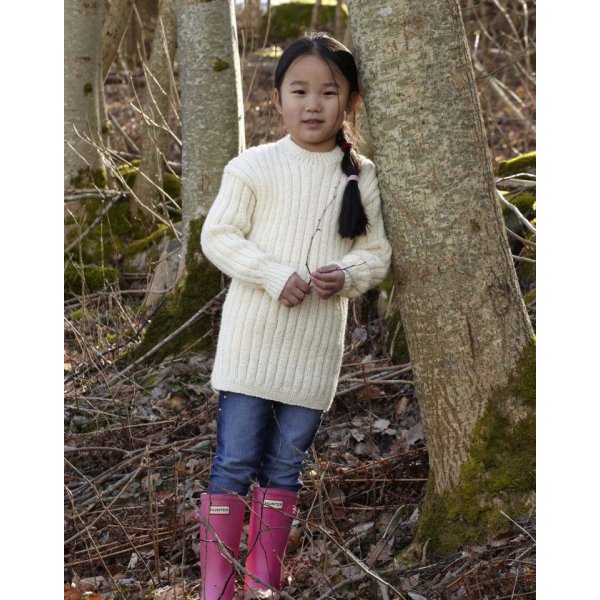 Neulekuvio - Paksu lasten pusero (koot 2-12 vuotta)