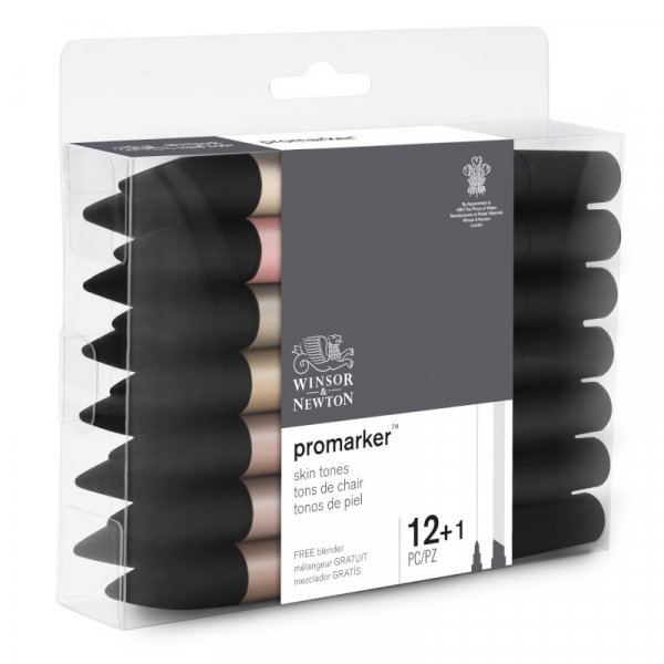 Pro marker setti - Winsor & Newton - Ihonvrit setti - 12+1 kpl