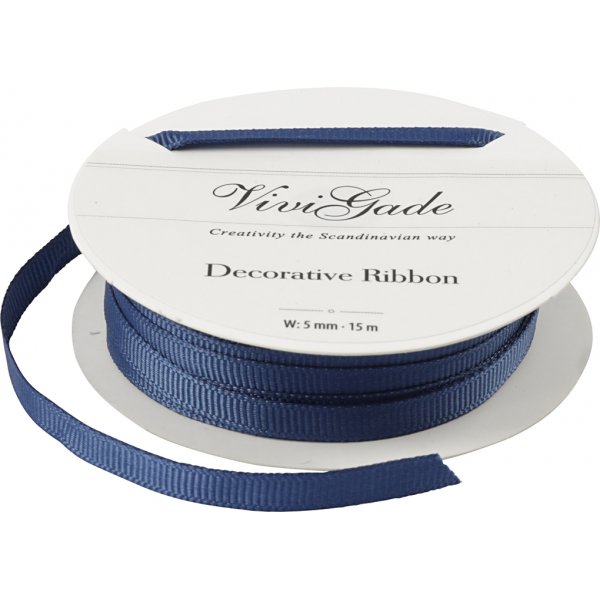 Grosgrain-nauha - sininen - 15 m