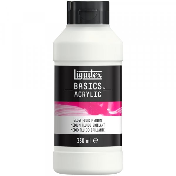 Akryylivliaine - Liquitex Basics -lisaineet - 250 ml - Pullokiiltoaineneste
