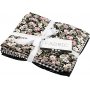 Patchwork kangas - musta - 4 kpl