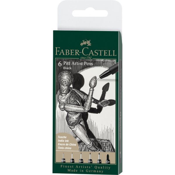 Piirustuskynsarja - Faber-Castell - Pitt Artist - Vri 199 - 6 kyn