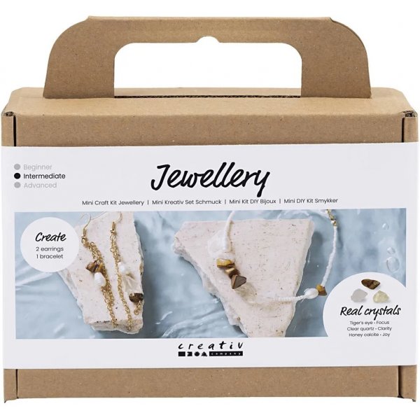 Mini DIY Kit -korut, kaulakoru ja korvakorut kristalleilla