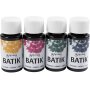 Batiikkimaali - laivastonsininen - vihre - pinkki - maissinkeltainen - 4x50 ml