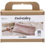 Mini DIY Kit Embroidery - plyinen ruusu - Kirjekuoripussi