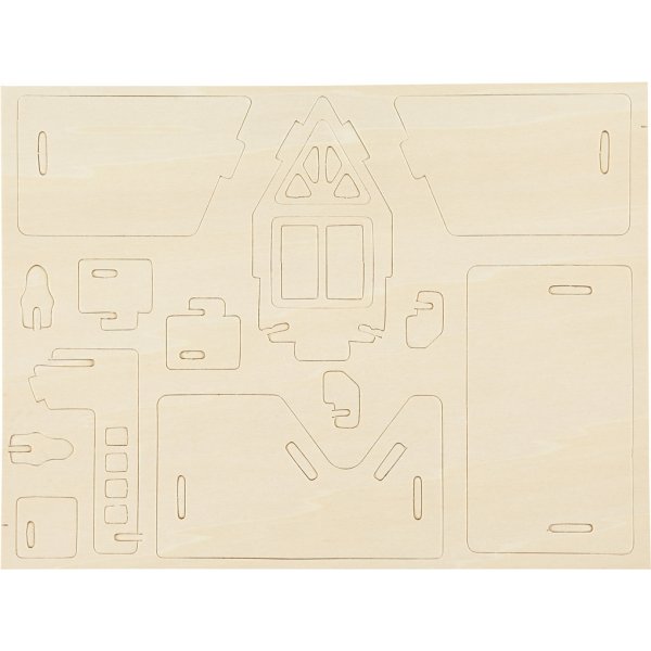 3D Rakennushahmo - Talo parvekkeella