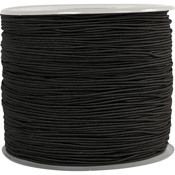 Elastinen nauha 1 mm - musta - 250 m