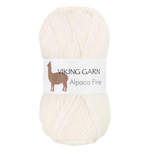 Viking lanka Alpaca Fine 50g - Valkoinen (600) KOPIO