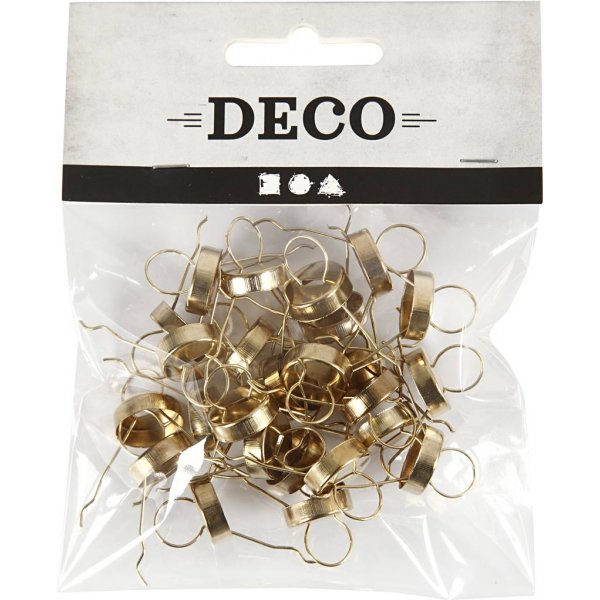 Ripustuskoukut - kulta - 25 kpl Ripustuskoukut - kulta - 25 kpl