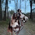 Asiakaskuva Nappanahka j�ljitelm� Punaruskea - 140 cm