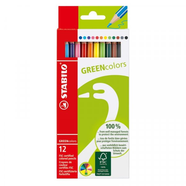 Piirustuskyn Green Colors Multi - 12 kpl