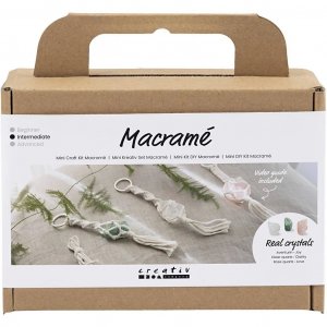 Mini DIY-setti - Makrameekristalliset avaimenper�t