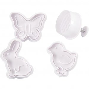 Kohokuvioidut piparkakkumuotit - p��si�isaihe 5 cm - 4 kpl