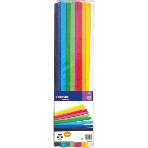 Kreppipaperisetti eri vrej 50 x 200 cm - 10 kpl