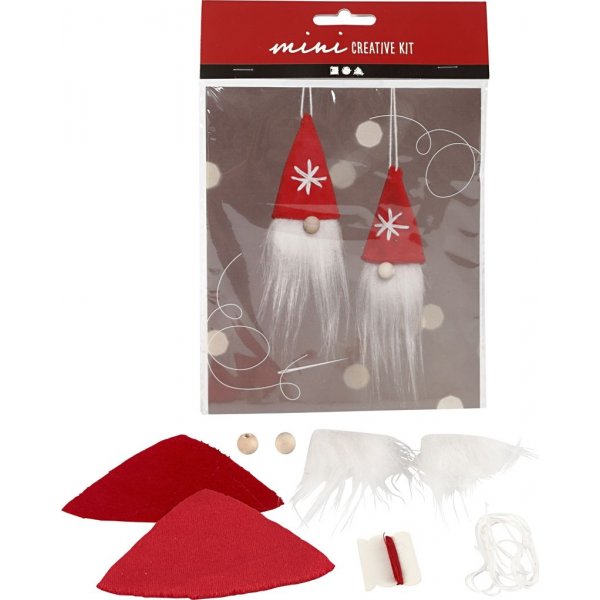 Mini DIY Kit - roikkuvat joulupukit