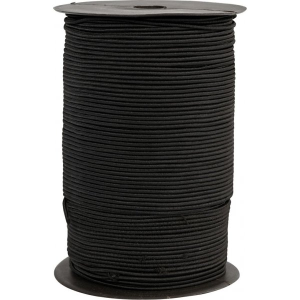 Elastinen nauha 2 mm - musta - 250 m