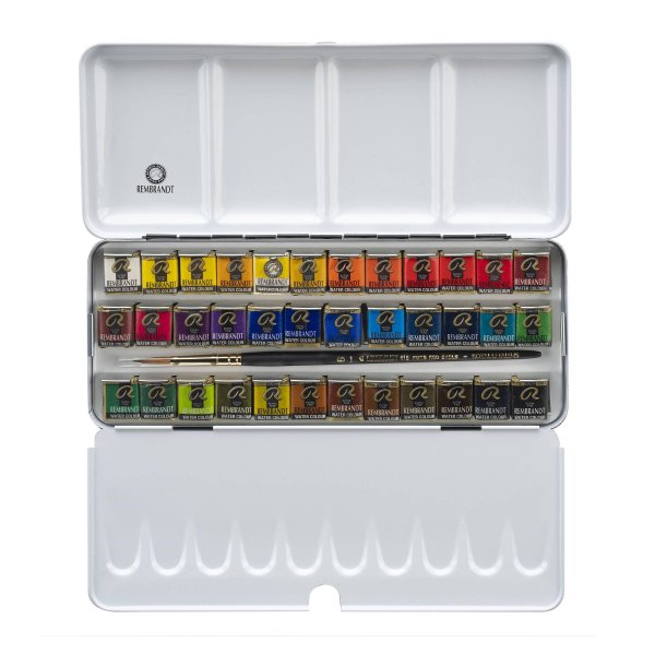 Rembrandt Watercolour De Luxe Set (36 väriä 1/2 kuppia) Rembrandt Watercolour De Luxe Set (36 väriä 1/2 kuppia)