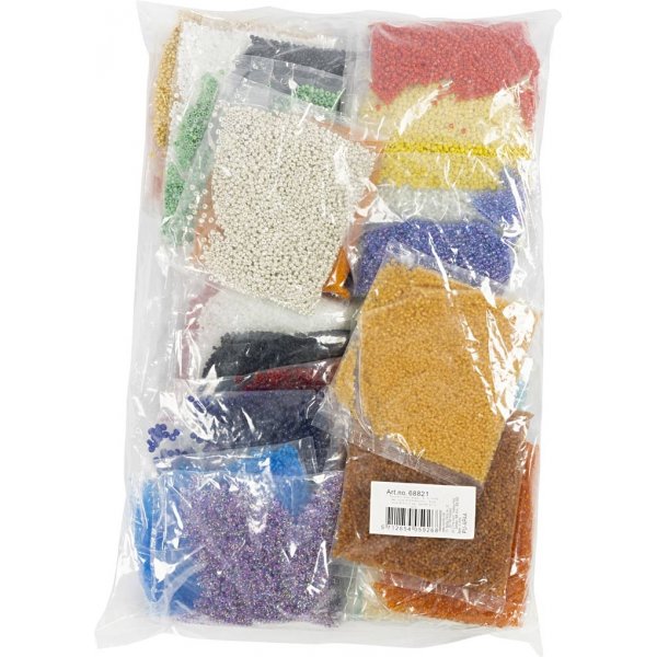 Rocaille-helmet - sekavärejä - 32 x 100 g Rocaille-helmet - sekavärejä - 32 x 100 g