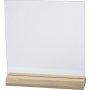 Lasilevy puisella pohjalla - 15,5 x 15,5 cm - 10 sarjaa
