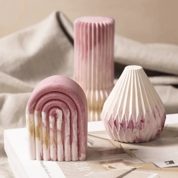 Silikonimuotti - Uurrettu sylinteri