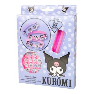 Kuromi-rannekorusetti - 3 rannekorua ja 18 riipusta