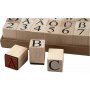 Postimerkit - kirjaimet ja numerot - 20 x 20 mm - 45 kpl