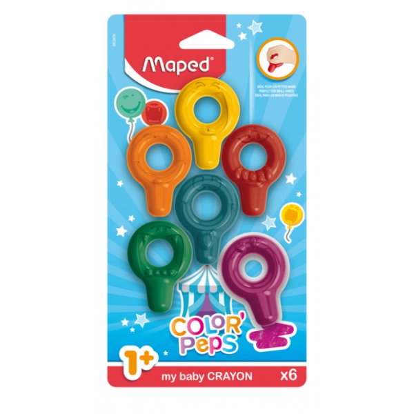 V�riliidusetti - Maped - Vauvan muoviset v�riliidut 6 kpl