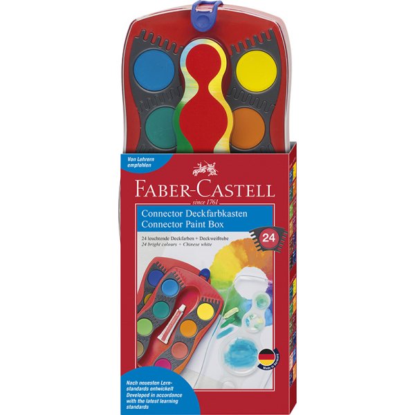 Vrisetti - Faber-Castell - Liitinvrilaatikko - Punainen - 24 vri