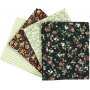 Patchwork kangas - vihre - 4 kpl