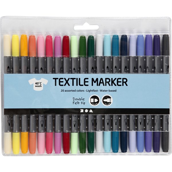 Tekstiilimerkit - tydentvt vrit - 20 kpl