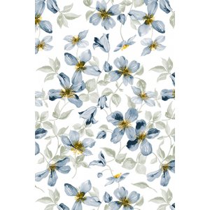 Suojapeite PVC Liljat - Valkoinen Sininen