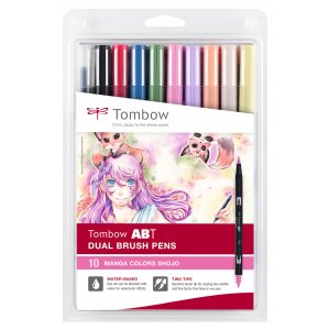Tombow ABT Dual Brush -kyn� Manga Shojo, 10 kpl